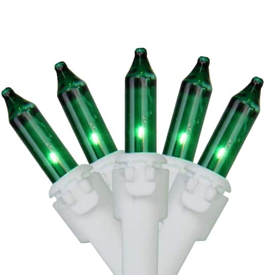 100ct. Mini Christmas String Lights with White Wire By Northlight in Green | 20.25 ft | Michaels®